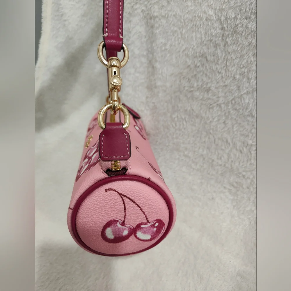 🍒Nolita Barrel Bag With Cherry Print - Picture 8 of 12
